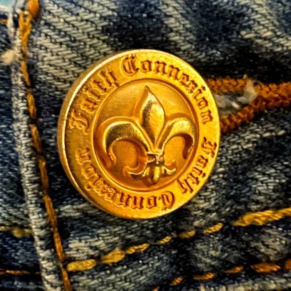 FAITH CONNEXION. Jeans With Fleur De Lis. NWOT. Size 28, No Stretch! - Picture 5 of 12